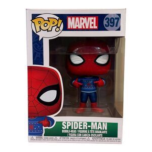 Funko POP! Marvel Spider-Man Ugly Christmas Sweater #397 Bobble-Head - In Box